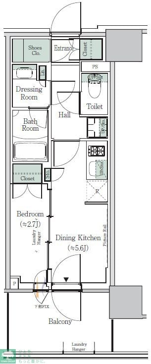 ONE ROOF RESIDENCE NISHINIPPORIの物件間取画像