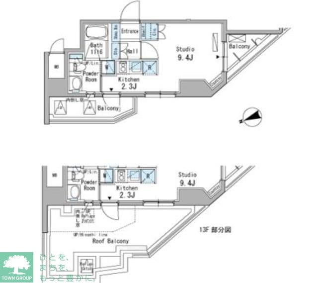 パークアクシス駒込の物件間取画像