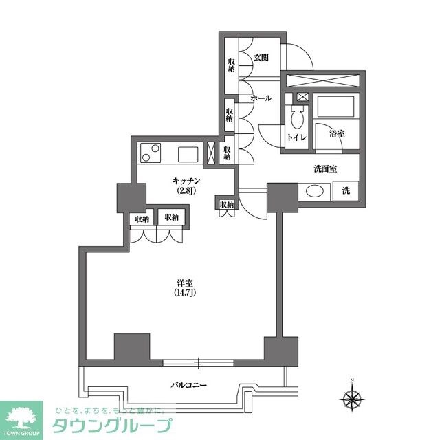 文京グリーンコートビュータワー本駒込の物件間取画像