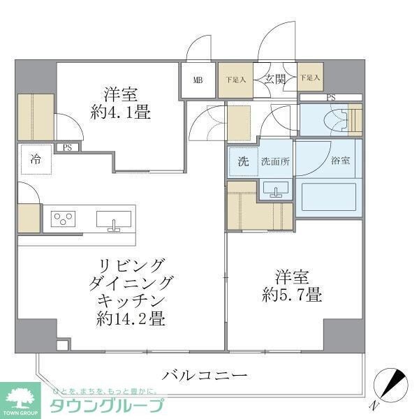 アジールコート町屋の物件間取画像