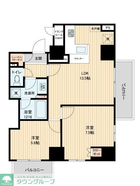 ＨＦ田端レジデンスの物件間取画像