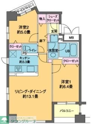 カスタリア茅場町の物件間取画像