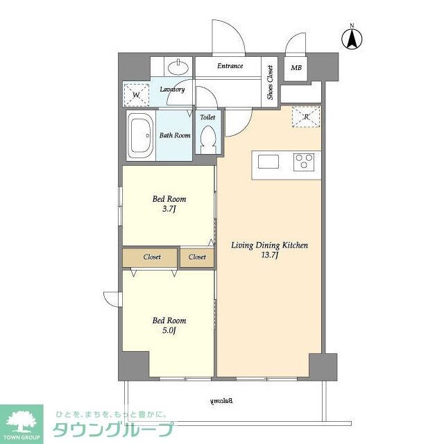 グランカーサ南千住の物件間取画像