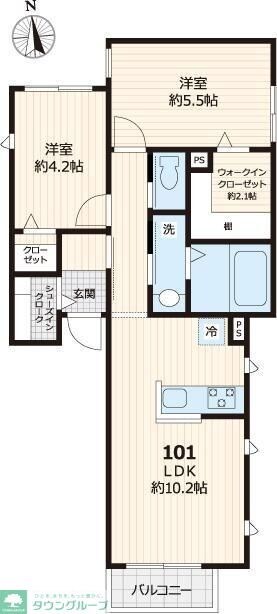 仮称サンセットビレッジイーストの物件間取画像