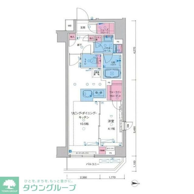 ジェノヴィア上野スカイガーデンの物件間取画像