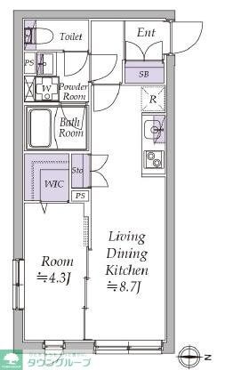 アトリオフラッツ日暮里の物件間取画像