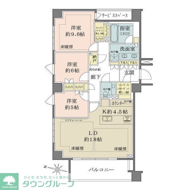 ザ・パークハウス千代田六番町の物件間取画像
