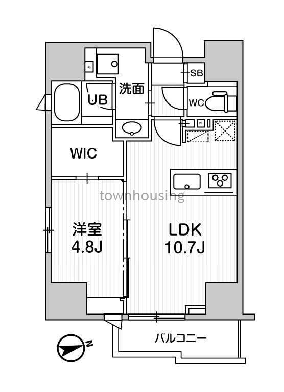 シーズンフラッツ蔵前パークフロントの物件間取画像