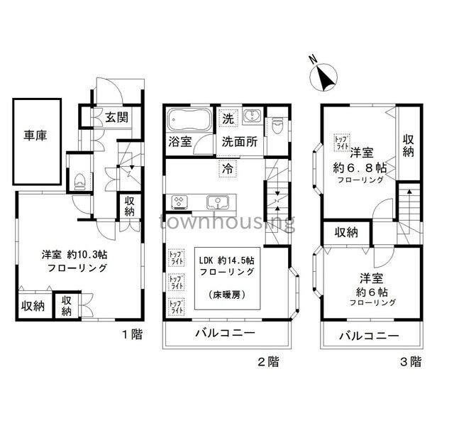 堀切３丁目戸建の物件間取画像