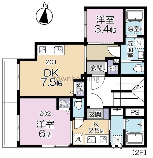 アンメール新小岩の物件間取画像