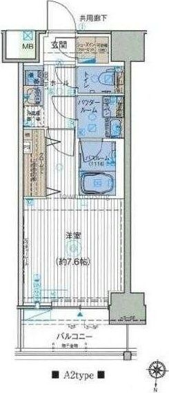 オーキッドレジデンス森下の物件間取画像