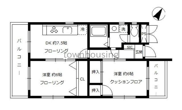 ファインコート高砂の物件間取画像