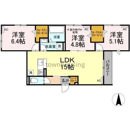 ルリアン保木間の物件間取画像