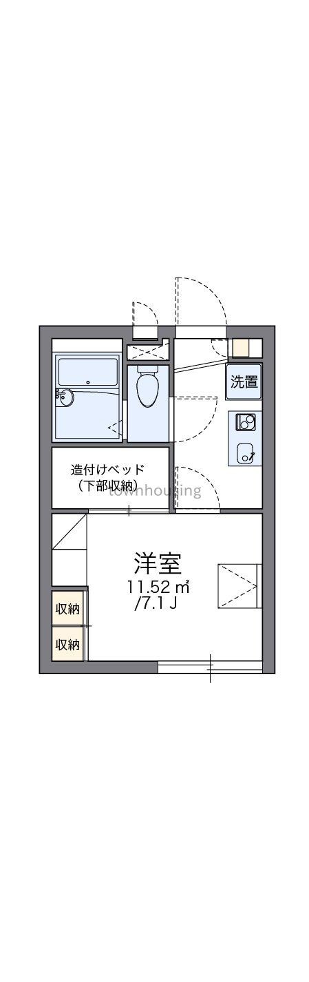 レオパレスＳｈｉｎｍｅｙの物件間取画像