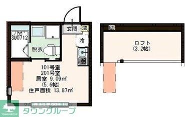 SKフェリス金町の物件間取画像