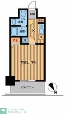 プライムアーバン門前仲町の物件間取画像