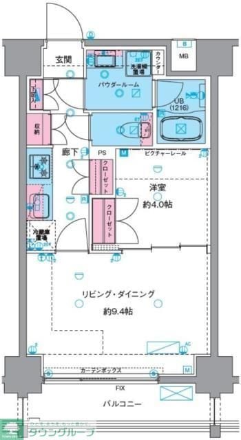 GENOVIA浅草VIskygardenの物件間取画像