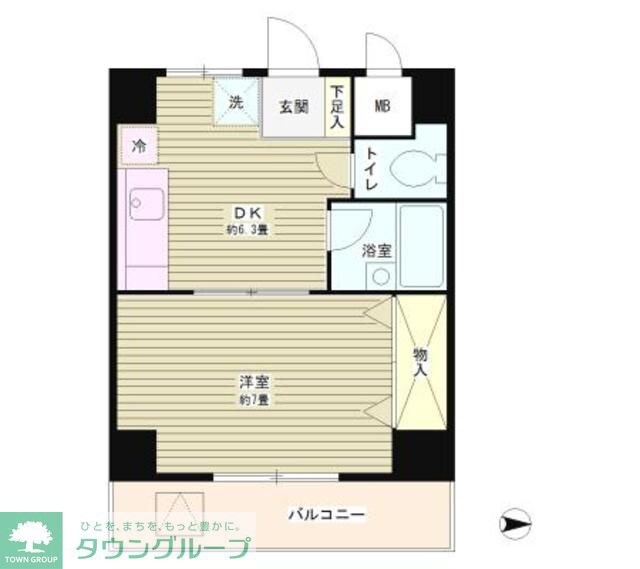 陽光ハイツ北上野の物件間取画像