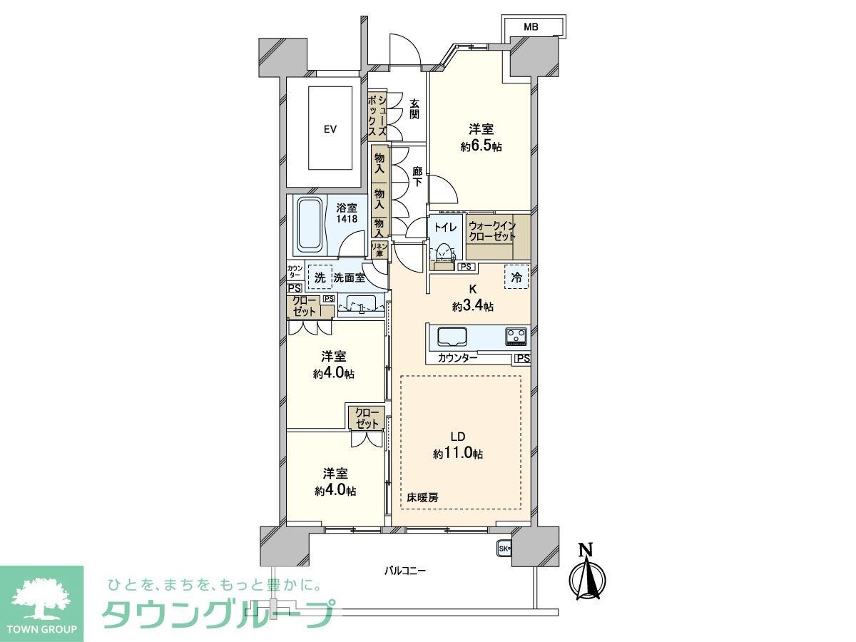 バウス西葛西清新町の物件間取画像