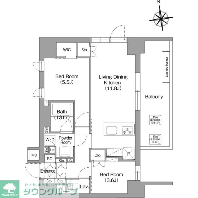 コンフォリア・リヴ西大島ＳＯＵＴＨの物件間取画像