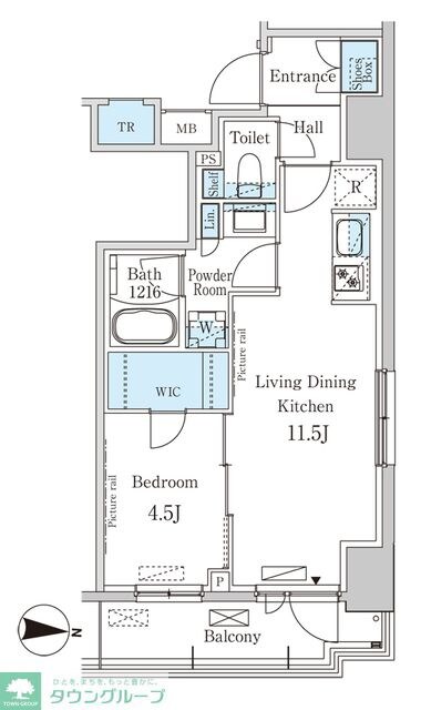 パークアクシス錦糸町ＷＥＳＴの物件間取画像