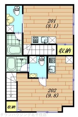 ジェラートII　２０２号室の物件間取画像