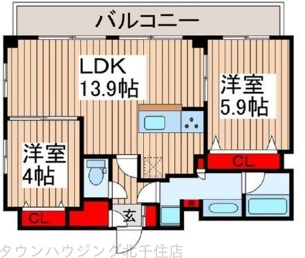 ＧＲＡＮ　ＰＡＳＥＯ北綾瀬駅前の物件間取画像