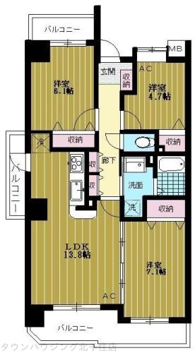 ベルドミール弐番館の物件間取画像