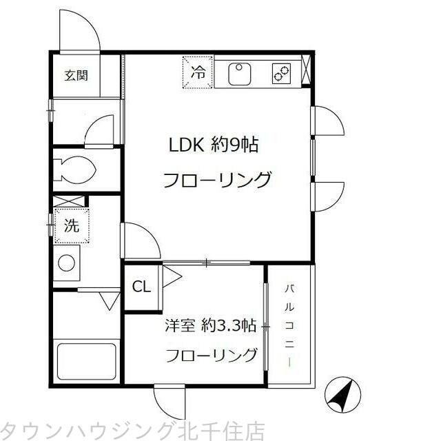 フローラ川口の物件間取画像