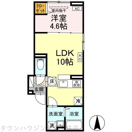 グラナーデ扇I　Aの物件間取画像