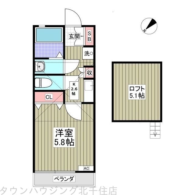 アーバングレース参番館の物件間取画像