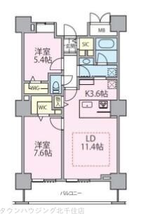 ロイヤルパークスタワー南千住の物件間取画像