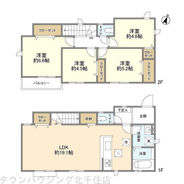 ４１４０足立区本木７棟３号棟の物件間取画像