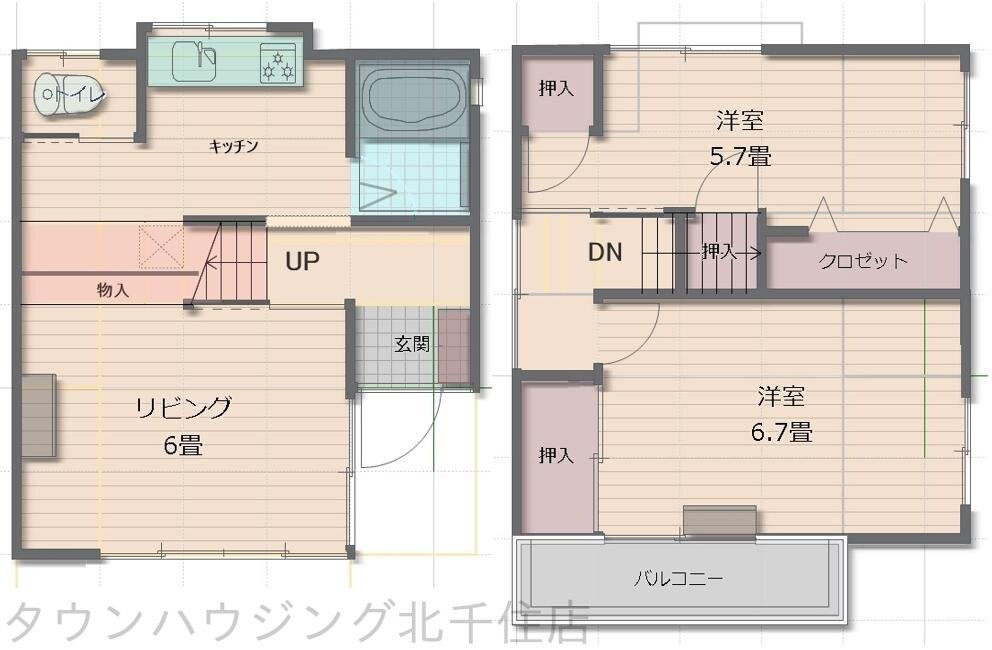 西馬橋１丁目貸家の物件間取画像