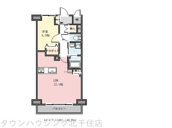 フィールズコート六町の物件間取画像