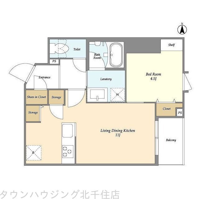 リテラス上野入谷ノースの物件間取画像