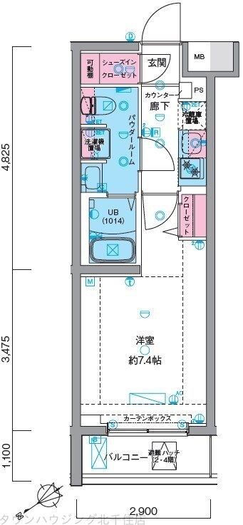 GENOVIA京成立石IVskygardenの物件間取画像