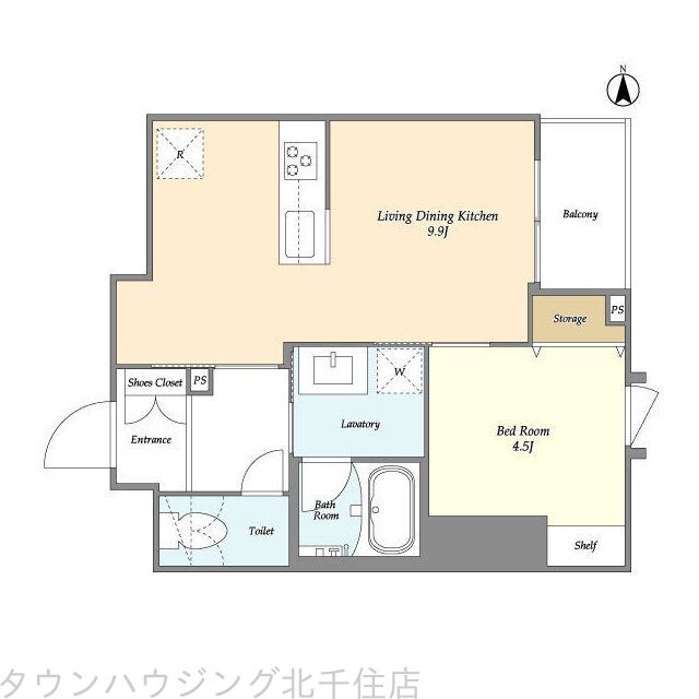 リテラス上野入谷ノースの物件間取画像