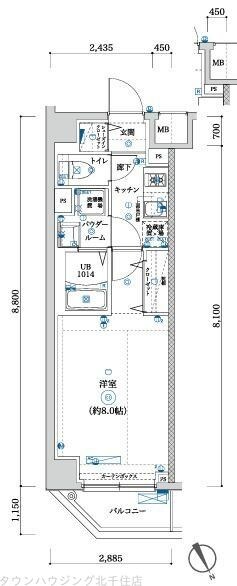 MAXIV CROS梅島の物件間取画像