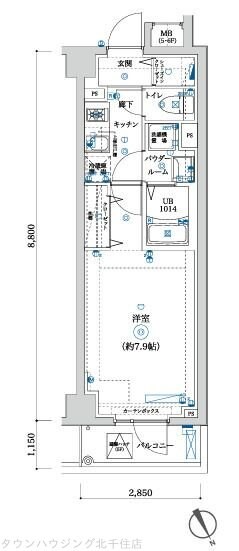 MAXIV CROS梅島の物件間取画像