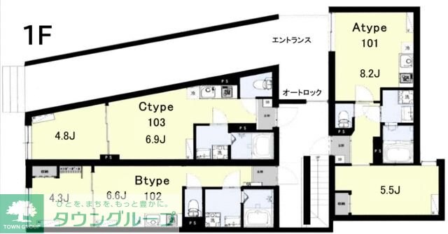 シティフロント北千住の物件間取画像