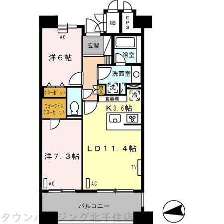 ロイヤルパークス西新井の物件間取画像