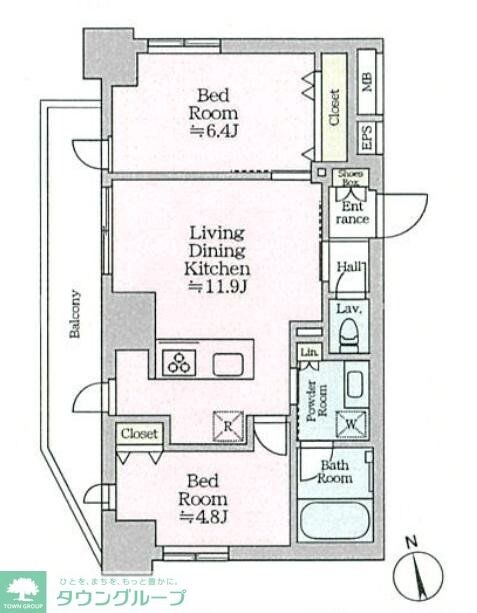 ティモーネグランデ田端ノルドの物件間取画像