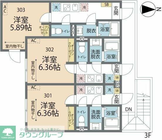 カインドネス亀有IIの物件間取画像