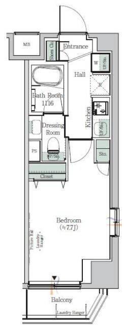 ONE ROOF RESIDENCE KIBA WESTの物件間取画像