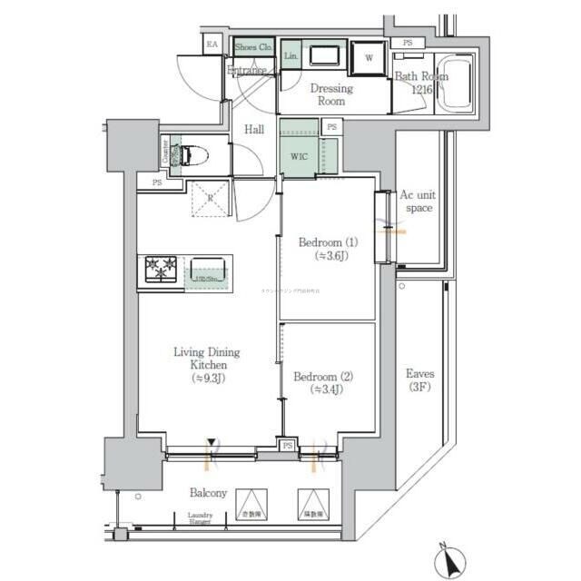 ONE ROOF RESIDENCE ASAKUSABASHIの物件間取画像