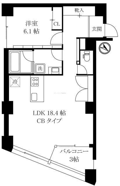 オレア日本橋浜町の物件間取画像