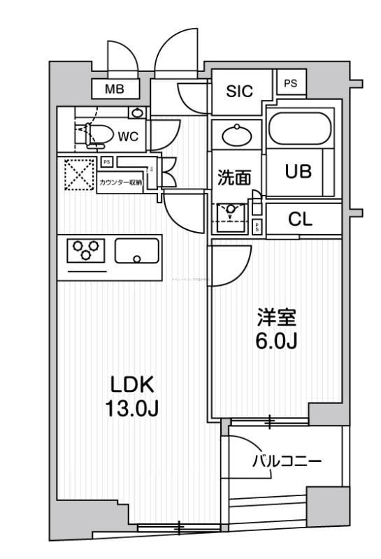 シーズンフラッツ日本橋人形町プレミアの物件間取画像