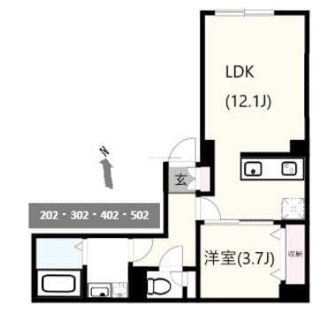 ＣＲＥＡＬ新富町の物件間取画像