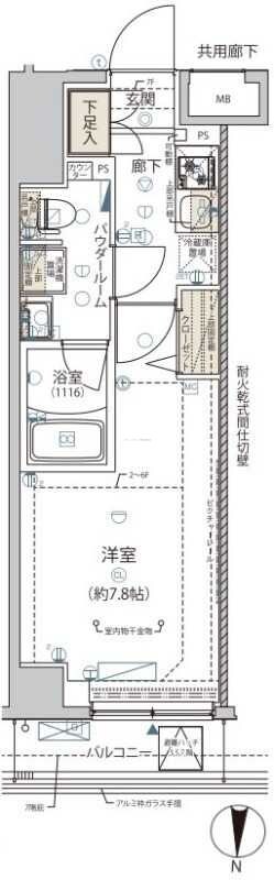 ARCOBALENO KINSHICHOの物件間取画像